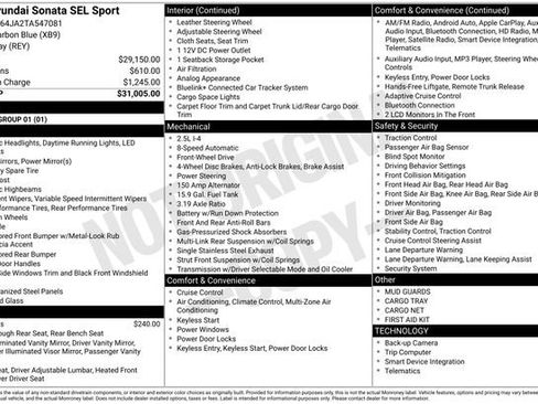 New 2026 Hyundai Sonata SEL image 1