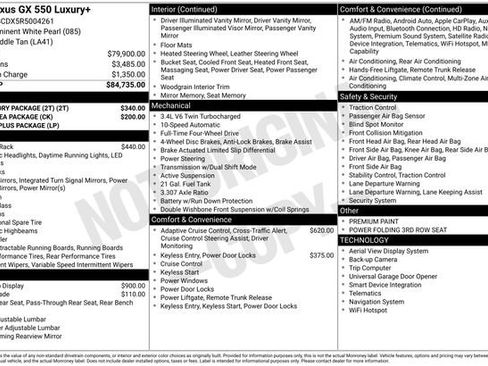 Used 2024 Lexus GX 550 w/ Accessory Package (2T) AWD/4WD image 9