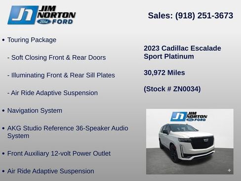 Used 2023 Cadillac Escalade Sport Platinum w/ LPO, ONYX Package AWD/4WD image 18