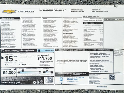 Used 2024 Chevrolet Corvette Z06 w/ Battery Protection Package image 21