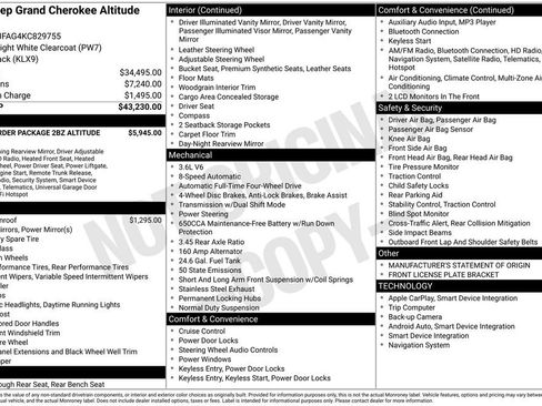 Used 2019 Jeep Grand Cherokee Altitude image 34