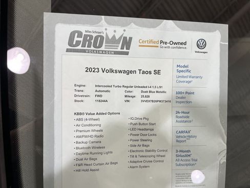 Certified 2023 Volkswagen Taos SE w/ Panoramic Sunroof Package FWD image 39