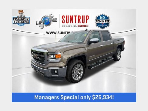 Used 2015 GMC Sierra 1500 SLT w/ SLT Crew Cab Value Package AWD/4WD image 1