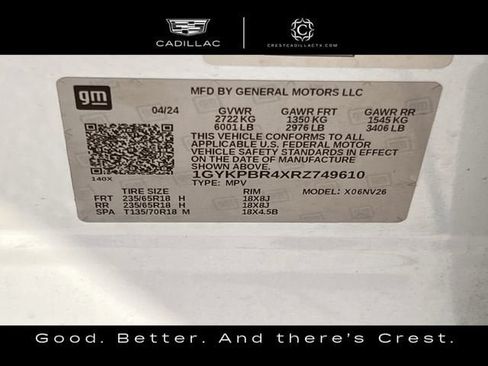 Certified 2024 Cadillac XT6 Luxury w/ LPO, Floor Liner Package AWD/4WD image 33
