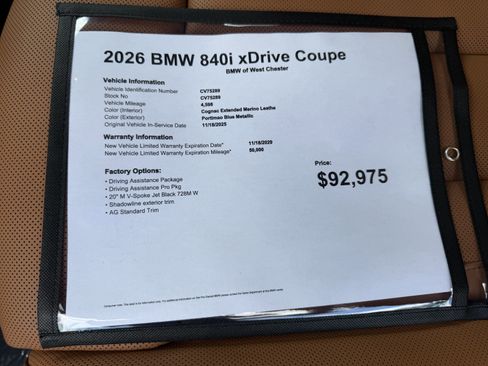 Used 2026 BMW 840i xDrive Coupe AWD/4WD image 16