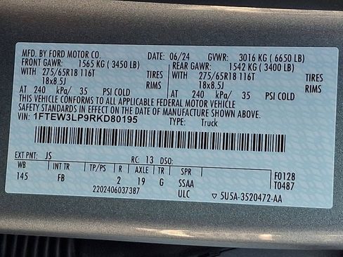 Certified 2024 Ford F150 XLT w/ Equipment Group 302A MID AWD/4WD image 29