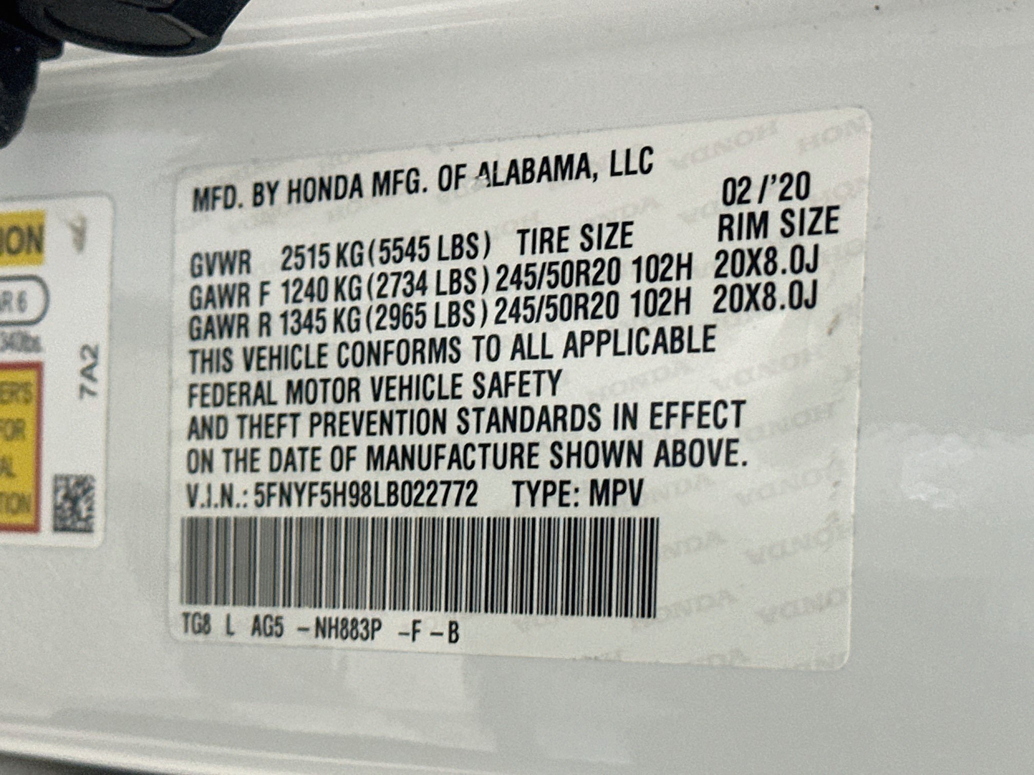 Used 2020 Honda Pilot Touring image 12