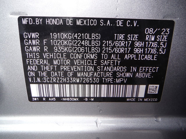 Certified 2024 Honda HR-V LX image 37