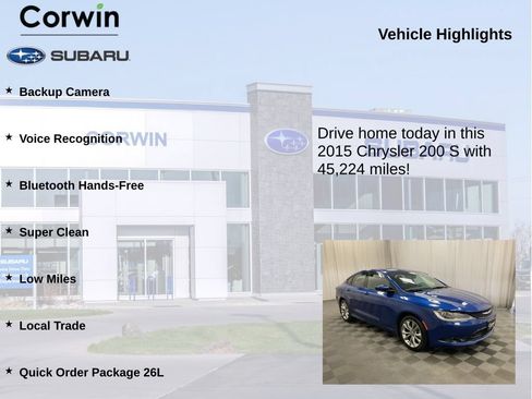 Used 2015 Chrysler 200 S FWD image 6