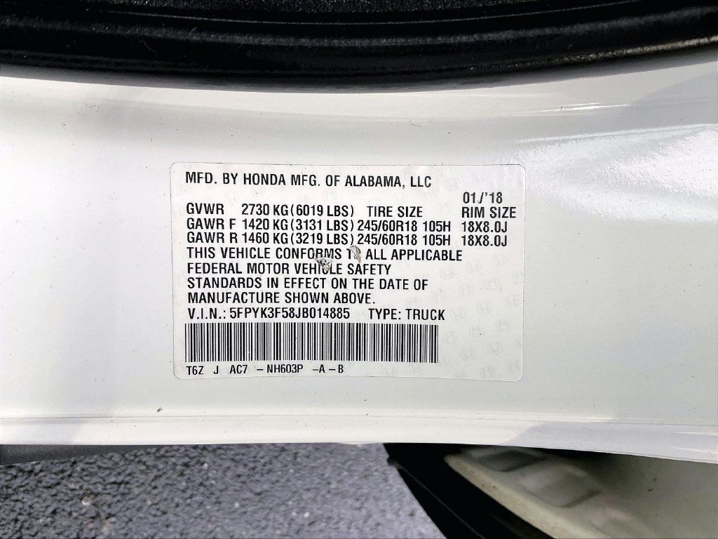 Used 2018 Honda Ridgeline RTL image 36