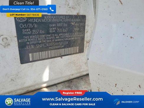 Used 2017 Hyundai Sonata SE FWD image 16