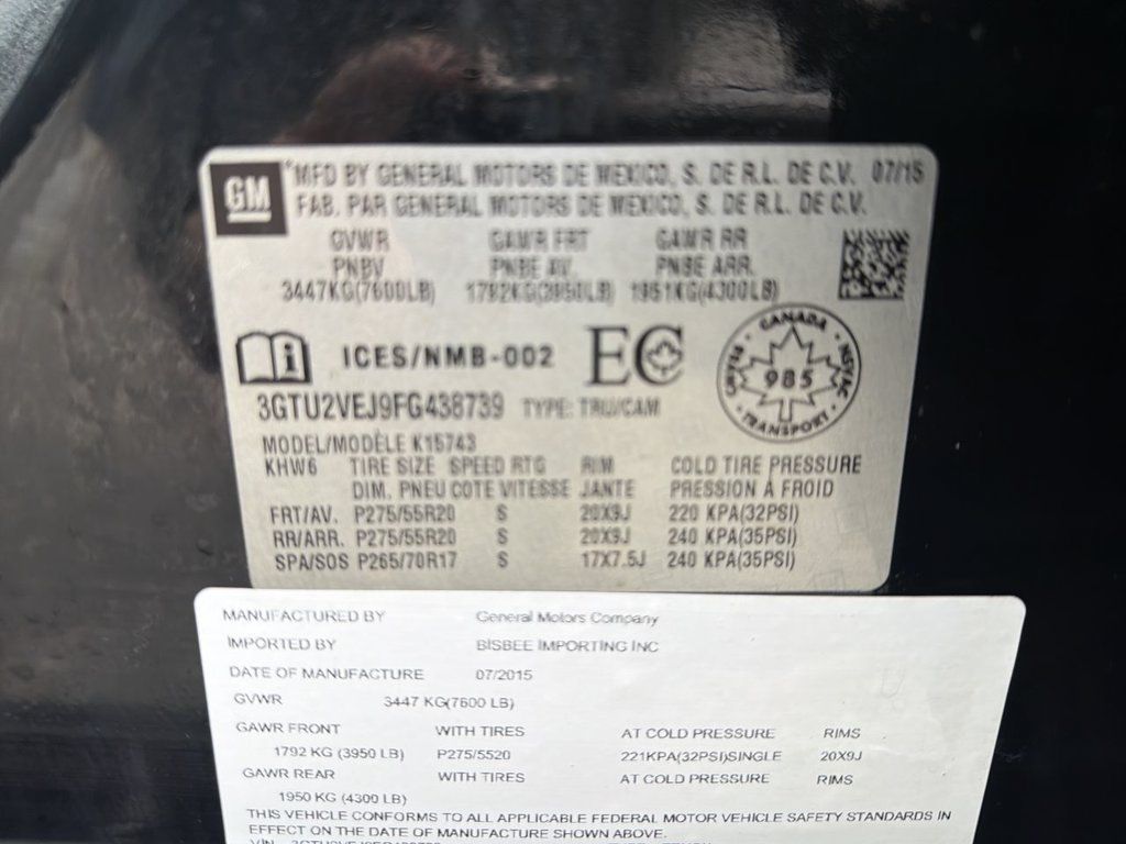 Used 2015 GMC Sierra 1500 SLT AWD/4WD image 34