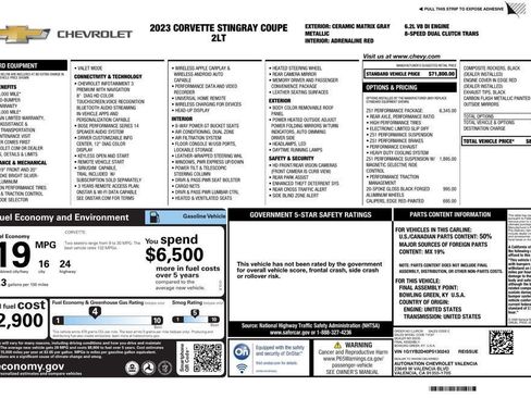 Used 2023 Chevrolet Corvette Stingray Z51 Performance Packa w/ Z51 Performance Package image 11