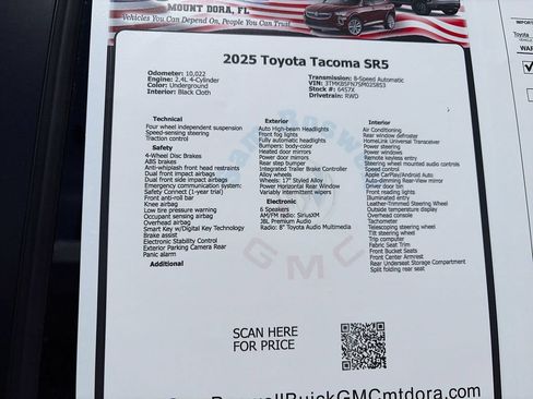 Used 2025 Toyota Tacoma SR5 RWD image 33