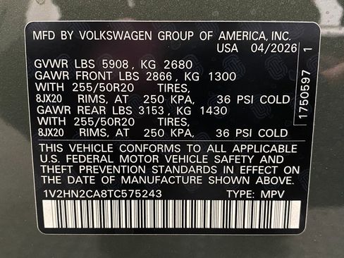 New 2026 Volkswagen Atlas SE AWD/4WD image 33