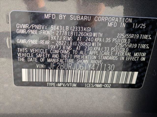 New 2026 Subaru Outback Touring XT AWD/4WD image 19