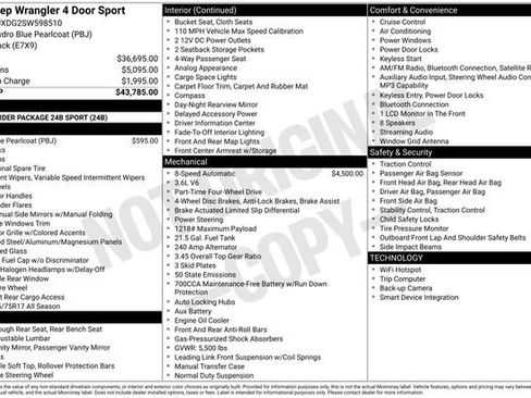 Used 2025 Jeep Wrangler Unlimited Sport AWD/4WD image 15