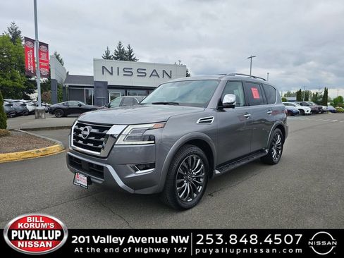 Certified 2024 Nissan Armada Platinum w/ Captain's Chairs Package AWD/4WD image 1