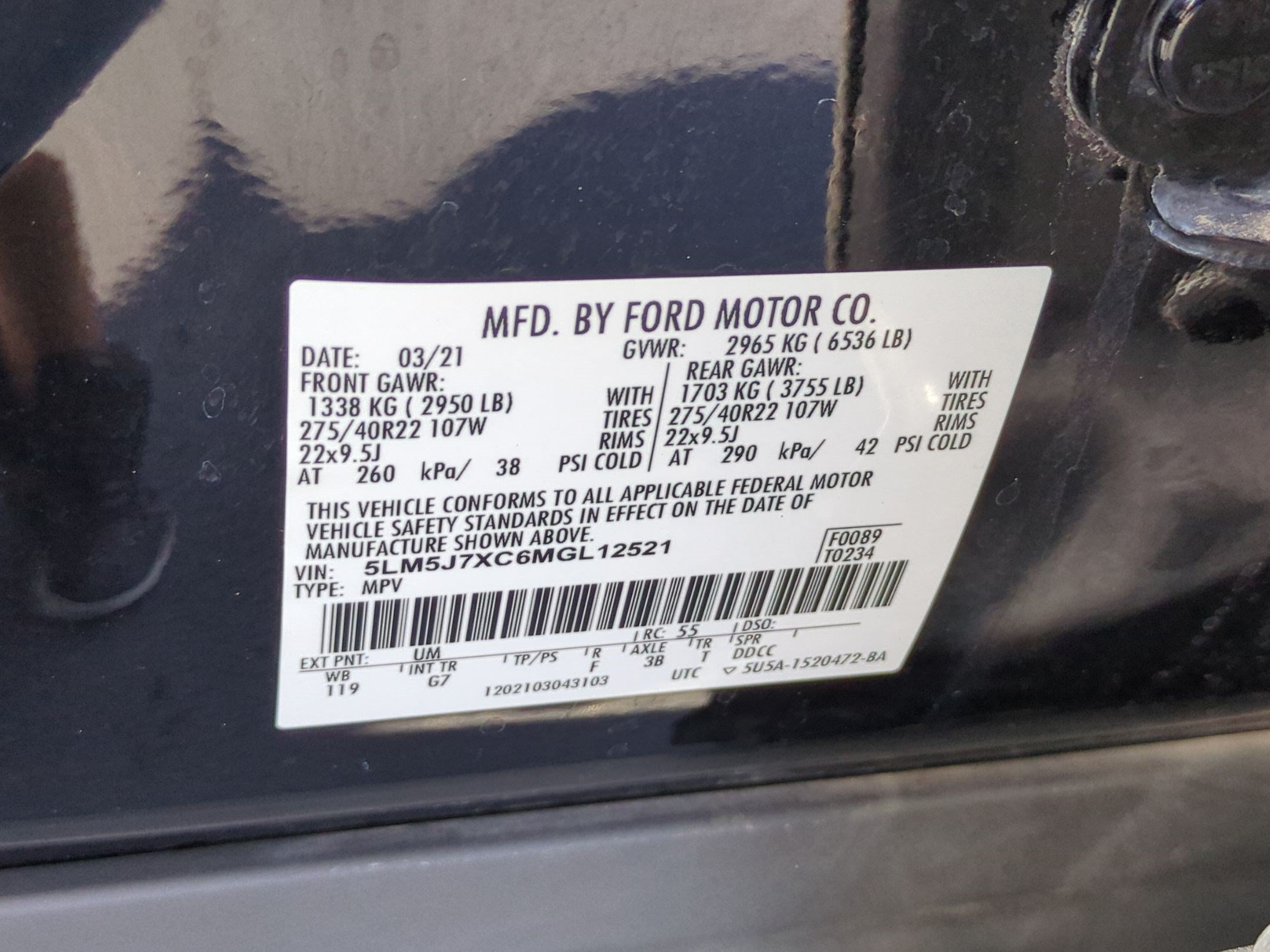 Used 2021 Lincoln Aviator Reserve w/ Equipment Group 208A AWD/4WD image 35