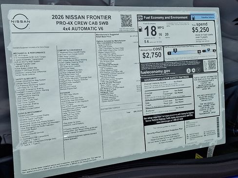 New 2026 Nissan Frontier PRO-4X w/ Pro Premium Package image 7