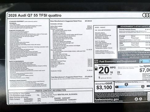 New 2026 Audi Q7 3.0T Premium Plus image 18