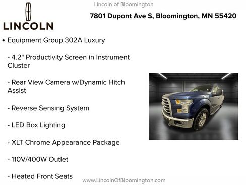 Used 2015 Ford F150 XLT w/ Equipment Group 302A Luxury image 9