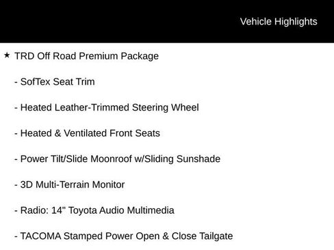 Used 2024 Toyota Tacoma TRD Off-Road w/ TRD Off Road Premium Package image 11