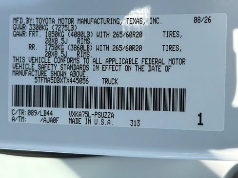 New 2026 Toyota Tundra 1794 Edition w/ TRD Off-Road Package AWD/4WD image 38