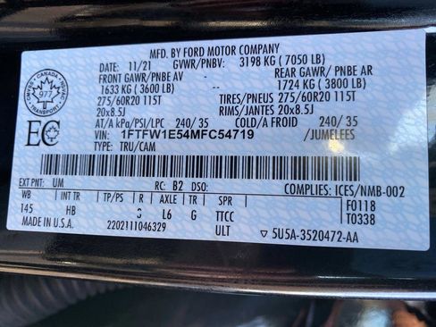 Used 2021 Ford F150 Lariat w/ Equipment Group 502A High image 55