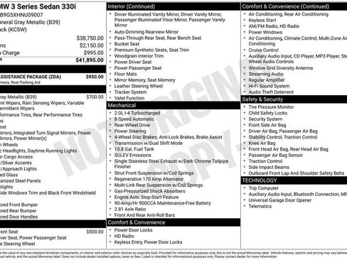 Used 2017 BMW 330i 330i w/ Driver Assistance Package image 3