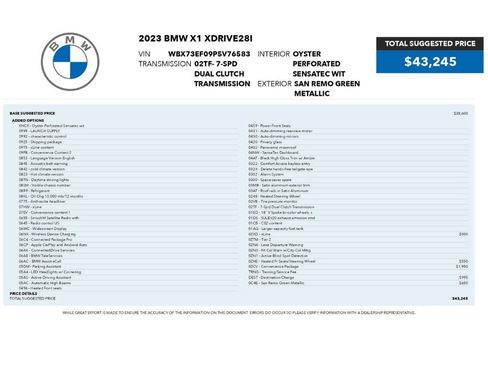 Used 2023 BMW X1 xDrive28i w/ Convenience Package AWD/4WD image 2