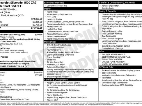New 2026 Chevrolet Silverado 1500 ZR2 w/ Dark Appearance Package AWD/4WD image 27
