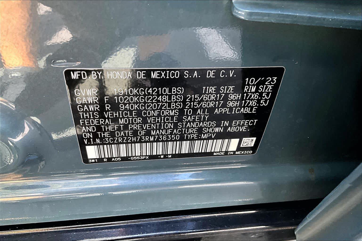 Used 2024 Honda HR-V EX-L image 33