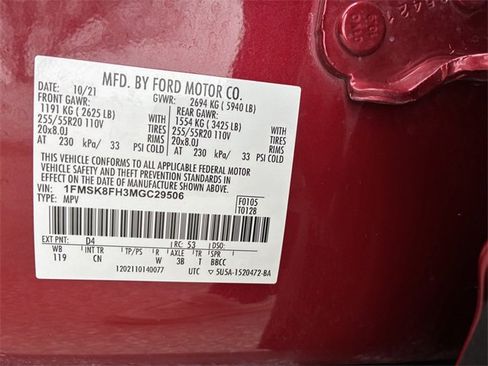 Certified 2021 Ford Explorer Limited w/ Equipment Group 301A image 34