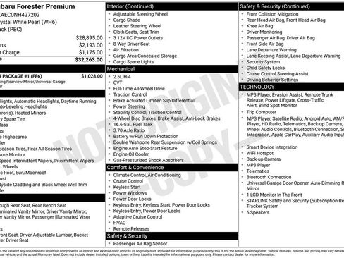 Used 2022 Subaru Forester Premium w/ Popular Package #1 AWD/4WD image 3