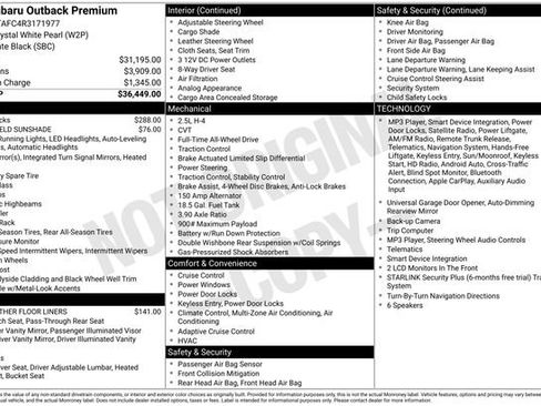 Certified 2024 Subaru Outback Premium AWD/4WD image 36