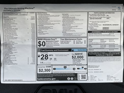 New 2025 BMW X1 xDrive28i w/ Technology Package image 36