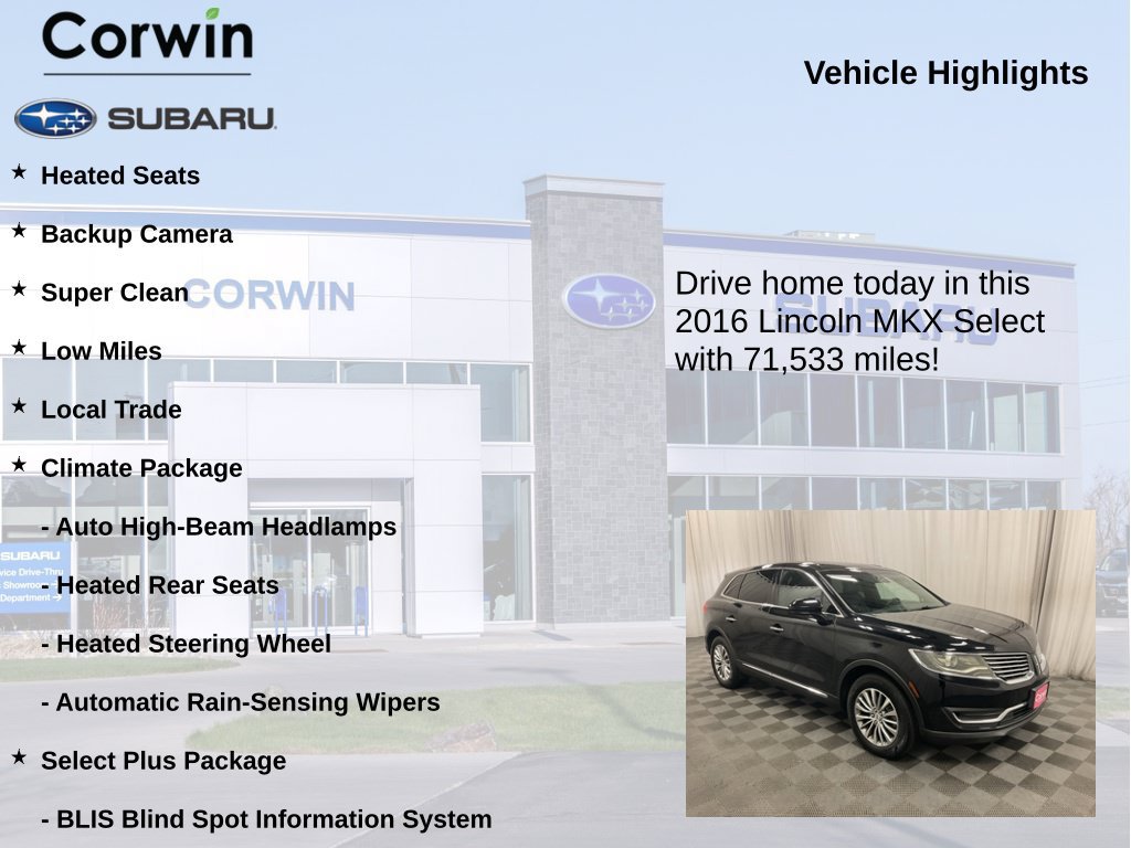 Used 2016 Lincoln MKX Select w/ Select Plus Package AWD/4WD image 6