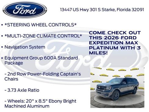 New 2026 Ford Expedition Max Platinum w/ Stealth Appearance Package AWD/4WD image 15