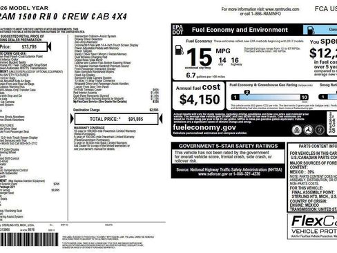 Used 2026 RAM 1500 RHO w/ RHO Level 1 Equipment Group AWD/4WD image 2