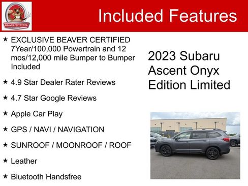 Used 2023 Subaru Ascent Onyx Edition Limited AWD/4WD image 5