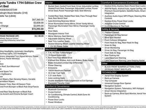 Used 2025 Toyota Tundra 1794 Edition w/ TRD Off-Road Package image 14