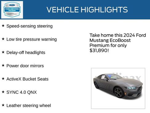 Certified 2024 Ford Mustang Premium image 34