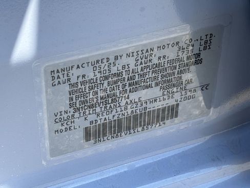 New 2025 Nissan Versa SV w/ Trunk Package image 20