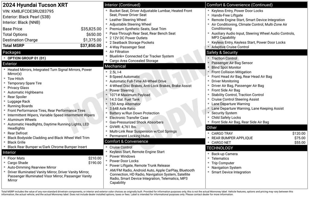 Used 2024 Hyundai Tucson XRT AWD/4WD image 28