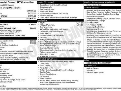 Certified 2023 Chevrolet Camaro LT w/ RS Package RWD image 35