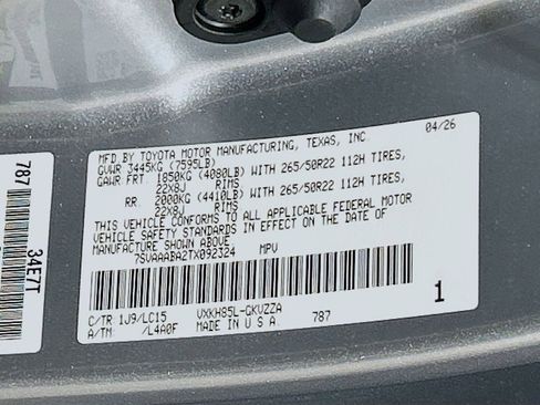 New 2026 Toyota Sequoia Capstone AWD/4WD image 30