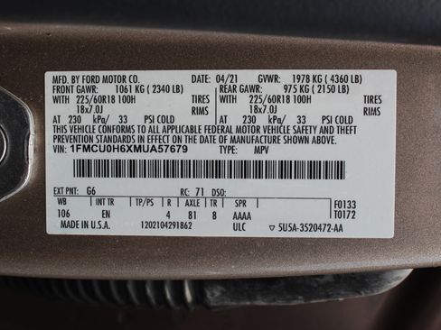 Used 2021 Ford Escape SEL FWD image 34