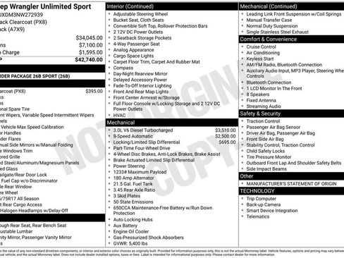 Used 2022 Jeep Wrangler Unlimited Sport image 9