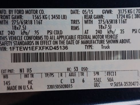 Used 2015 Ford F150 Lariat AWD/4WD image 45